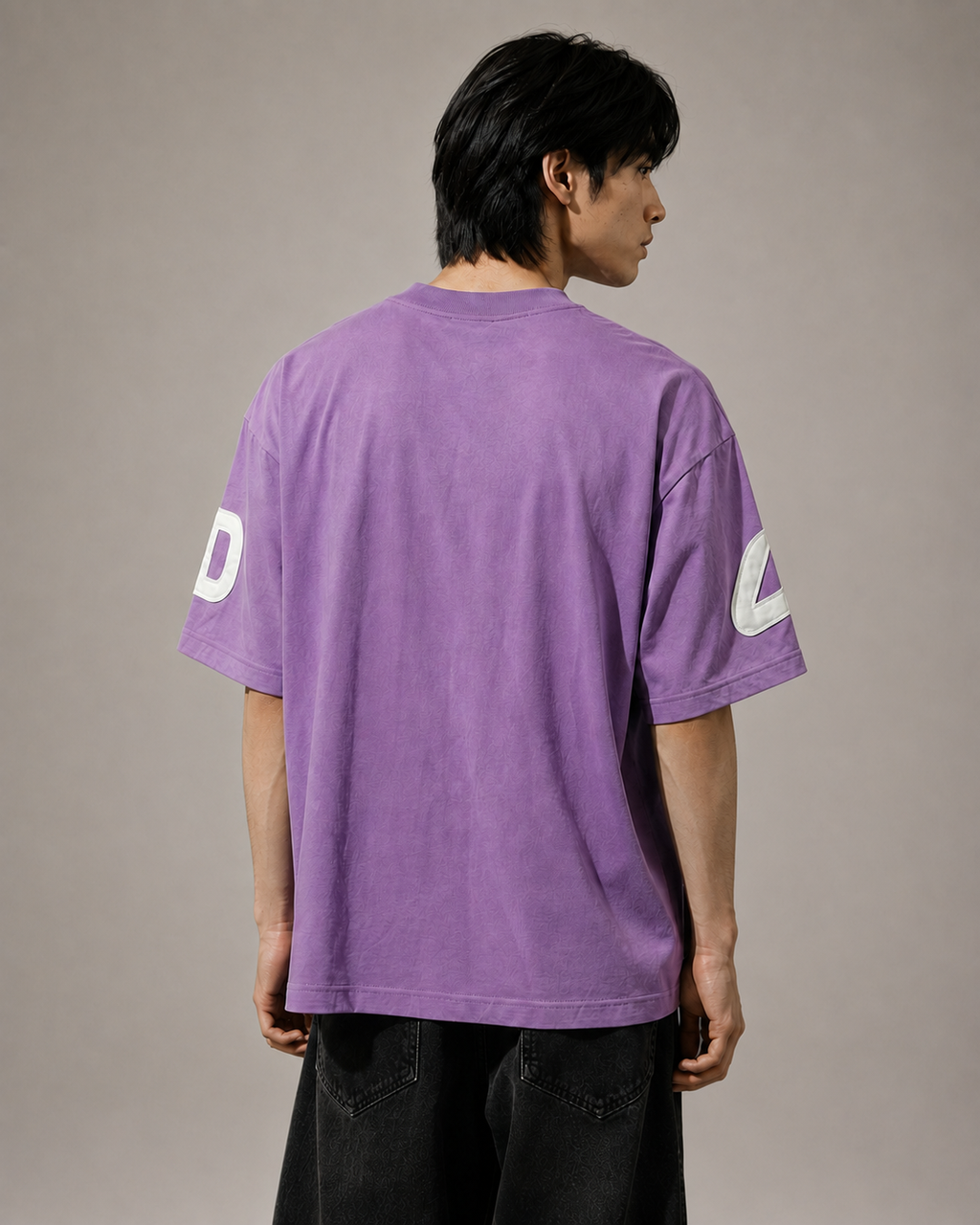 Baggy Pants in Dirty Grey/light Blue